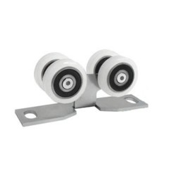 Zestaw do drzwi przesuwnych: szyna 2m 40x40 + 2 wózki 4T