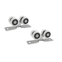 Zestaw do drzwi przesuwnych: szyna 2m 40x40 + 2 wózki 4T