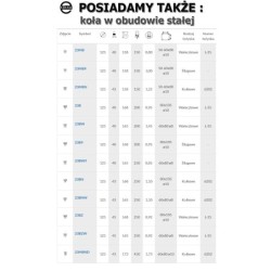Koło fi. 125 mm tworzywowe, obudowa stała, N: 250kg / 23BW9