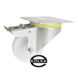 Koło fi. 80 mm tworzywowe, obudowa skrętna z ham, N: 120kg / 6BH