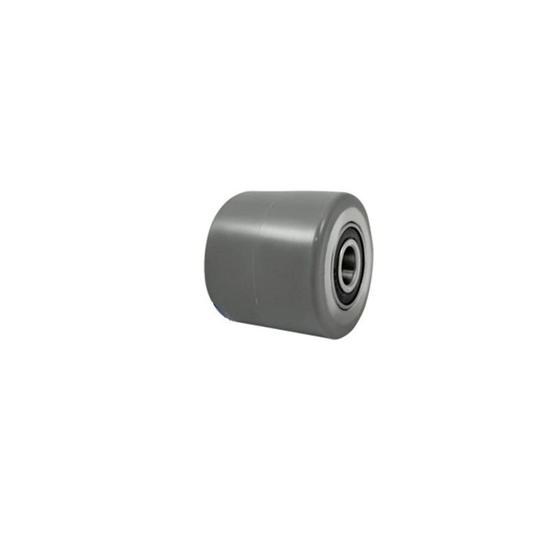 Rolka fi. 80 mm, szer. 70 mm aluminiowo-poliuretanowa, N: 500kg, szara / RAPS-80-70