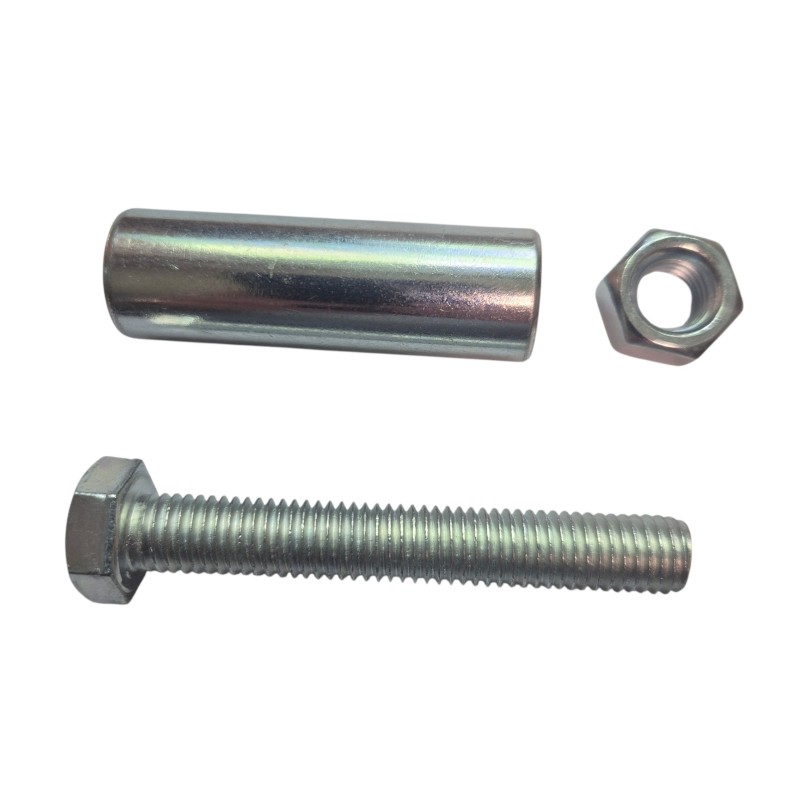 Tuleja montażowa 62mm + śruba + nakrętka do kół fi. 160mm, 180mm i 200mm / T4