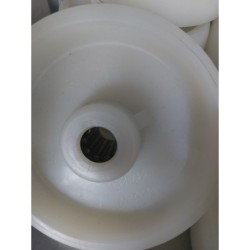 Koło fi. 100 mm tworzywowe , otwór 12mm, N: 130kg / 10B