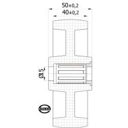 Koło fi. 125 mm tworzywowe , N: 250kg / 20B