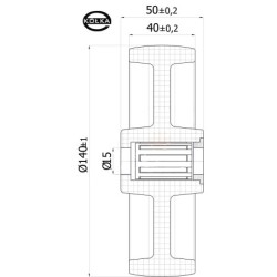 Koło fi. 140 mm tworzywowe , N: 200kg  / 30B