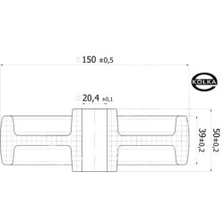 Koło fi. 150 mm tworzywowe , otwór 20mm, N: 300kg  / 79B