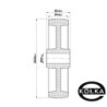 Koło fi. 200 mm tworzywowe , otwór 25mm, N: 350kg  / 69BZ/25