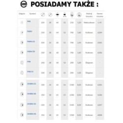 Koło fi. 250  mm tworzywowe , otwór 20mm, N: 250kg  / 90B