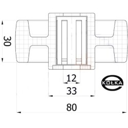 Koło fi. 80 mm tworzywowe , N: 120kg / 1B