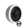 Koło fi. 125 mm, otwór 8mm  N: 80kg tworzywowo–gumowe ze śrubą / M125TŁ