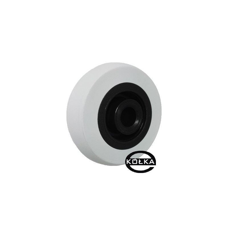 Koło fi. 50 mm, otwór 8mm N: 40kg tworzywowo–gumowe / M50T/8