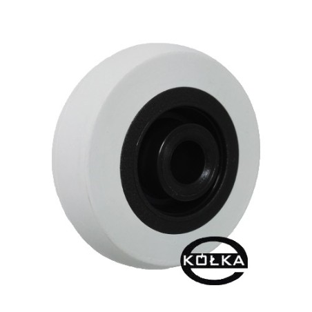 Koło fi. 50 mm, otwór 8mm N: 40kg tworzywowo–gumowe / M50T/8