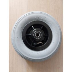 Koło pneumatyczne fi. 200 mm 200x50 pompowane szara opona niebrudząca /200ŁS
