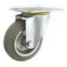 Koło fi. 100 mm metalowo-gumowe , skrętne N: 70kg szare / 12LS