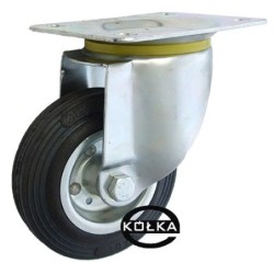 Koło fi. 125 mm metalowo-gumowe , skrętne N: 80kg / 22