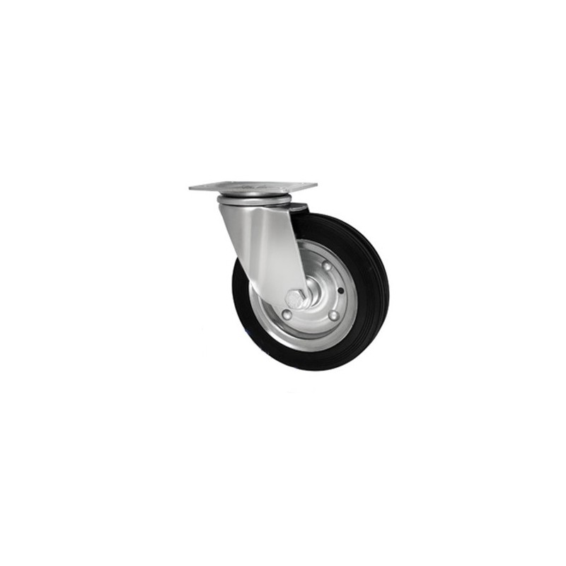 Koło fi. 150 mm metalowo-gumowe , skrętne N: 130kg / 72W