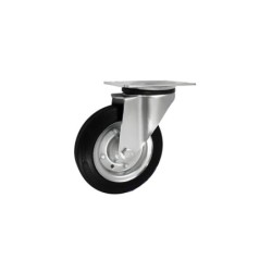 Koło fi. 160 mm metalowo-gumowe , skrętne N: 150kg / 42W