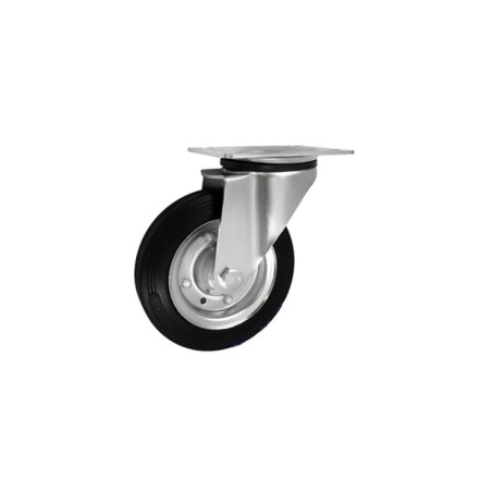 Koło fi. 160 mm metalowo-gumowe , skrętne N: 150kg / 42W