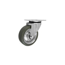 Koło fi. 160 mm metalowo-gumowe , skrętne N: 220kg szare / 42NSŁW