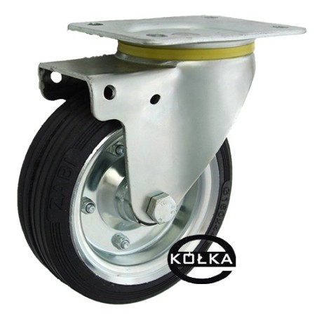 Koło fi. 160 mm metalowo-gumowe , skrętne N: 220kg / 42NW