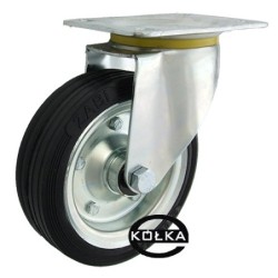 Koło fi. 160 mm metalowo-gumowe , skrętne N: 220kg / 42N