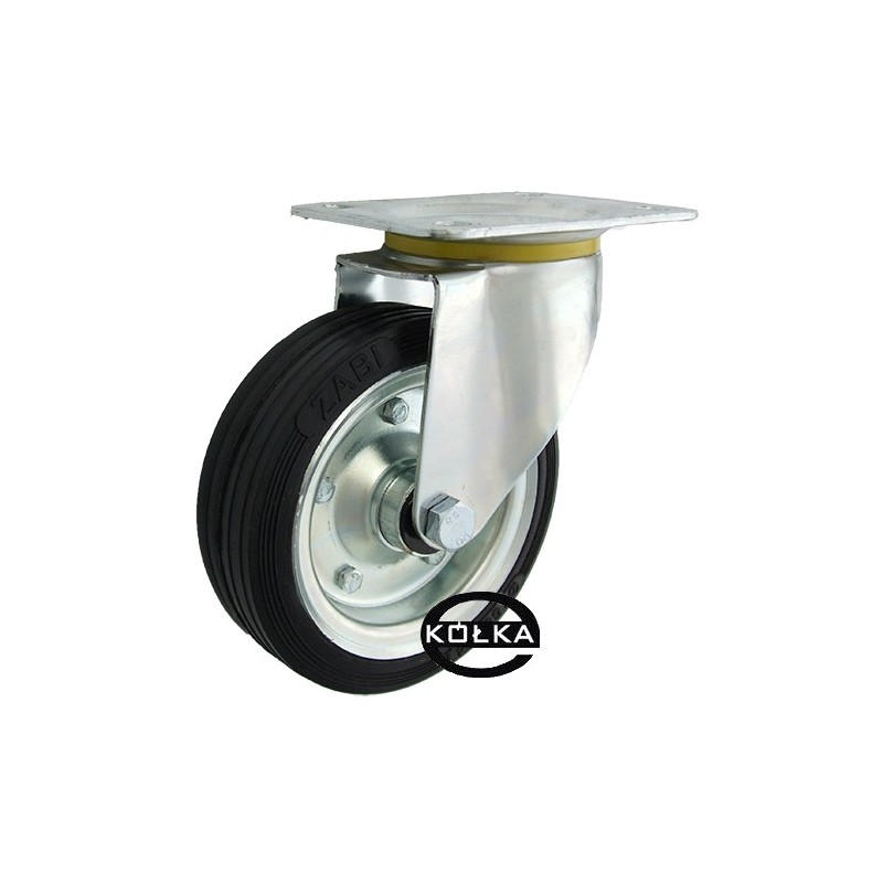 Koło fi. 160 mm metalowo-gumowe , skrętne N: 220kg / 42N
