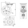 Koło fi. 160 mm metalowo-gumowe , skrętne N: 220kg / 42N