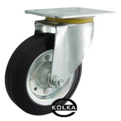 Koło fi. 160 mm skrętne metalowo-gumowe  4szt. / 42-4