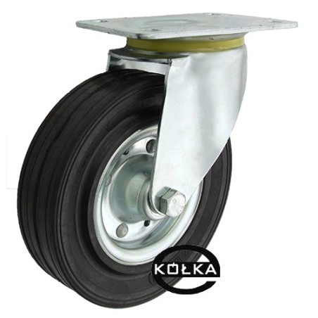 Koło fi. 180 mm metalowo-gumowe , skrętne N: 160kg / 52