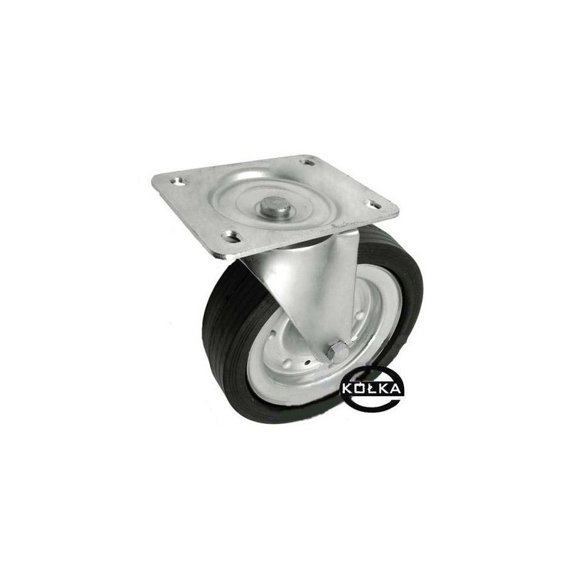 Koło fi. 200 mm metalowo-gumowe , skrętne N: 180kg / 62FW