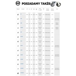 Koło fi. 200 mm metalowo-gumowe , skrętne N: 200kg szare / 62S