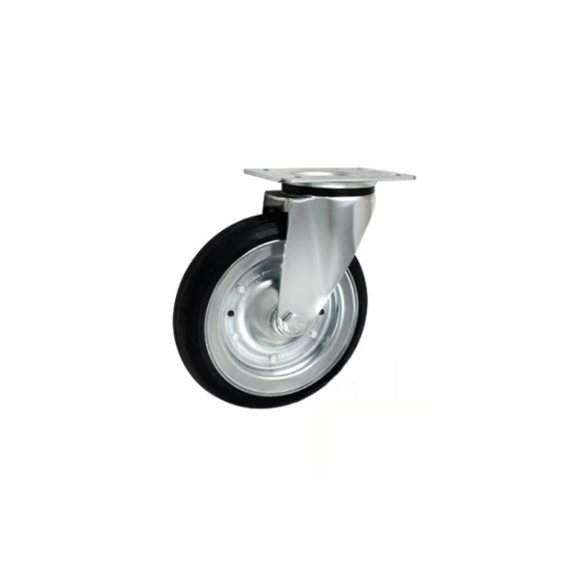 Koło fi. 200 mm metalowo-gumowe , skrętne N: 200kg Radialne / 62RW