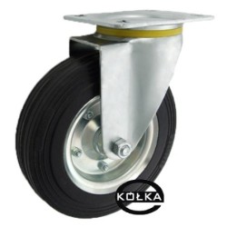 Koło fi. 200 mm metalowo-gumowe , skrętne N: 250kg / 62NW