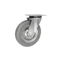 Koło fi. 200 mm metalowo-gumowe , skrętne N: 250kg szare / 62NSW