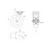 Koło fi. 200 mm metalowo-gumowe , skrętne N: 300kg / 62NNŁD