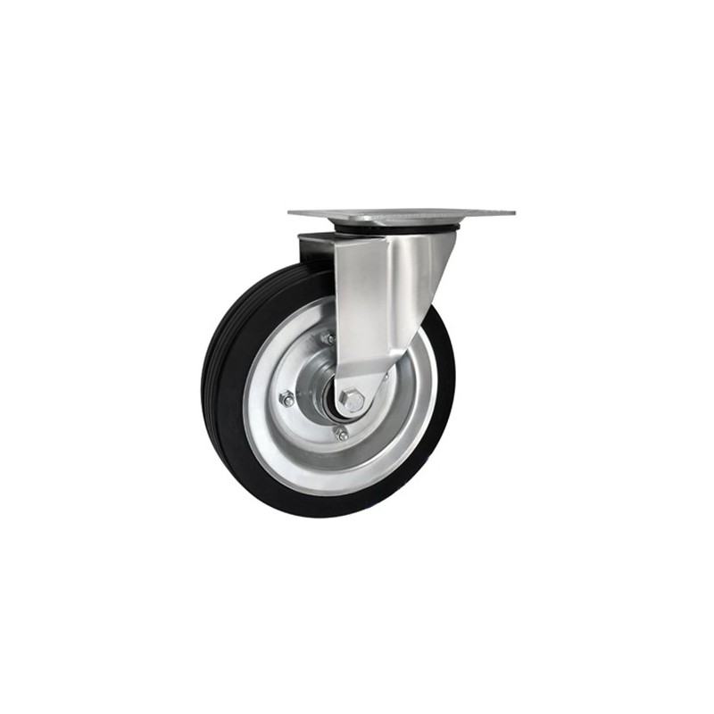 Koło fi. 250 mm metalowo-gumowe , skrętne N: 220kg / 92NNŁ