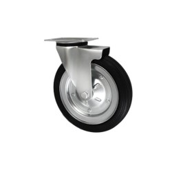 Koło fi. 250 mm metalowo-gumowe , skrętne N: 220kg / 92PL