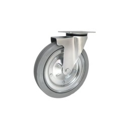 Koło fi. 250 mm metalowo-gumowe , skrętne N: 220kg Szare / 92S