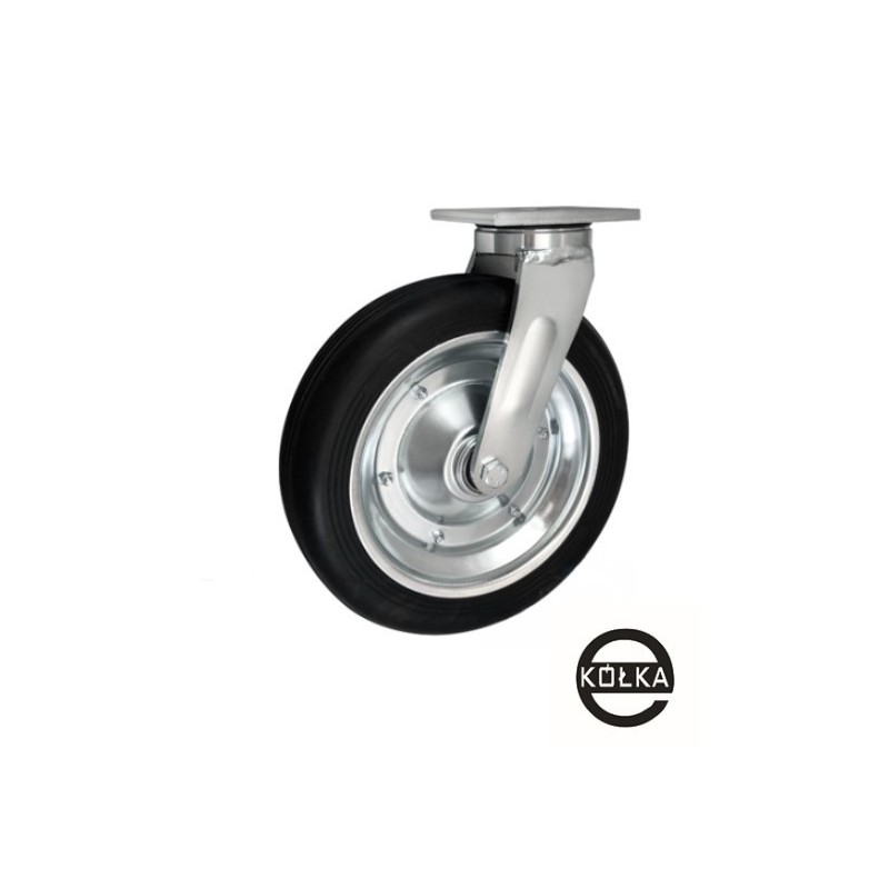 Koło fi. 300 mm metalowo-gumowe , skrętne N: 250kg / 1002ŁD