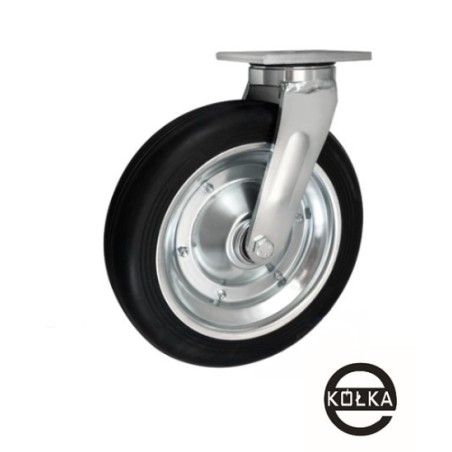 Koło fi. 300 mm metalowo-gumowe , skrętne N: 250kg / 1002ŁD