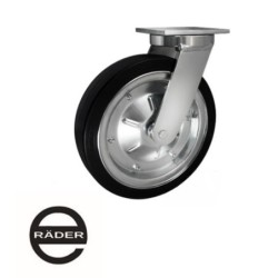 Koło fi. 350 mm metalowo-gumowe , skrętne N: 400kg / 3502ŁD