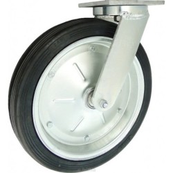 Koło fi. 400 mm metalowo-gumowe , skrętne N: 400kg / 4002ŁD
