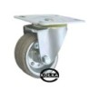Koło fi. 80 mm metalowo-gumowe , skrętne N: 60kg szare / 3LS