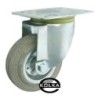Koło fi. 125 mm metalowo-gumowe , skrętne N: 80kg szare / 22S