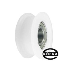 Rolka fi. 40 mm rowek 9, tworzywowa profilowana ułożyskowana /C40/9Ł/12