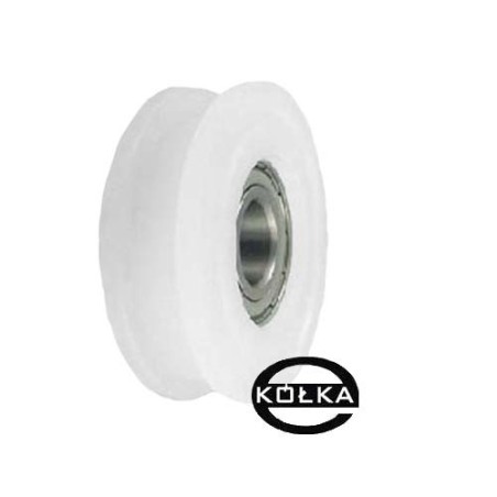 Rolka fi. 56 mm rowek 7, tworzywowa profilowana ułożyskowana /C56/7Ł/15