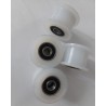 Rolka fi. 45 mm rowek 24, tworzywowa profilowana ułożyskowana do homoga, slidera / C45/24Ł/10