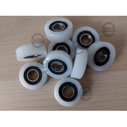 Rolka fi. 43 mm tworzywowa ułożyskowana, do bram / R-43/15