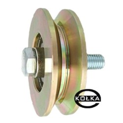 Rolka fi. 89 mm metalowa na teownik, w obudowie / RJTO-89-22
