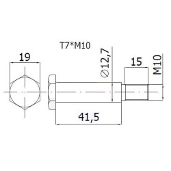 Śruba do kosiarki M10